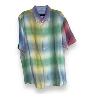 Tommy‎ Bahama Kaleidoscope Breezer Danube Colorful Linen Shirt Size Large